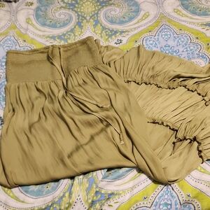 Zara Small Skirt Maxi Skirt Long Green Elegant Women's Skirt Dress Up Or Down